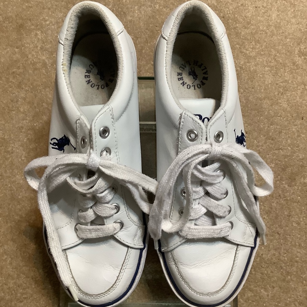 POLO Ralph Lauren White Leather Sneakers